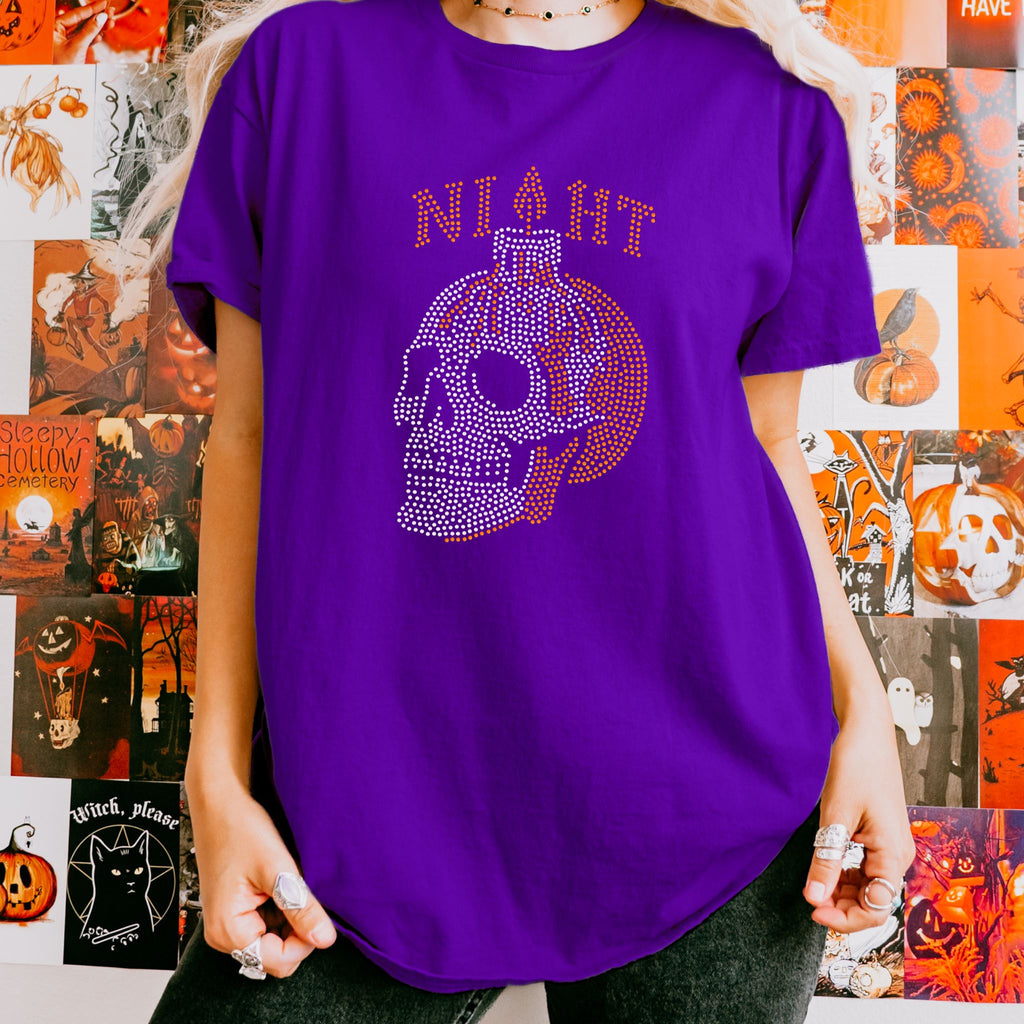 READY TO SHIP // Skull Night Candle SPANGLE TRANSFER c. 101 + 103