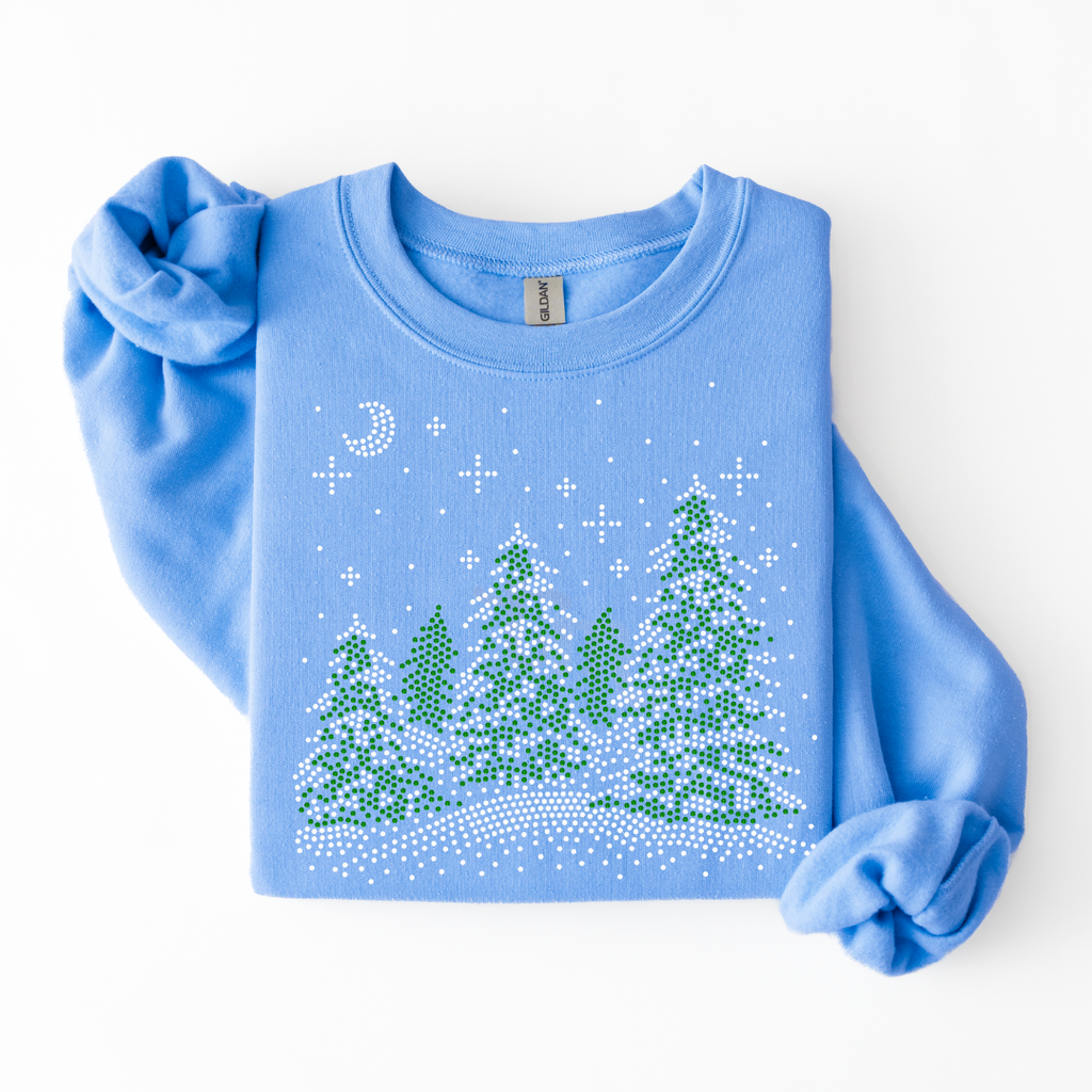 Snowy Christmas Trees SPANGLES TRANSFER