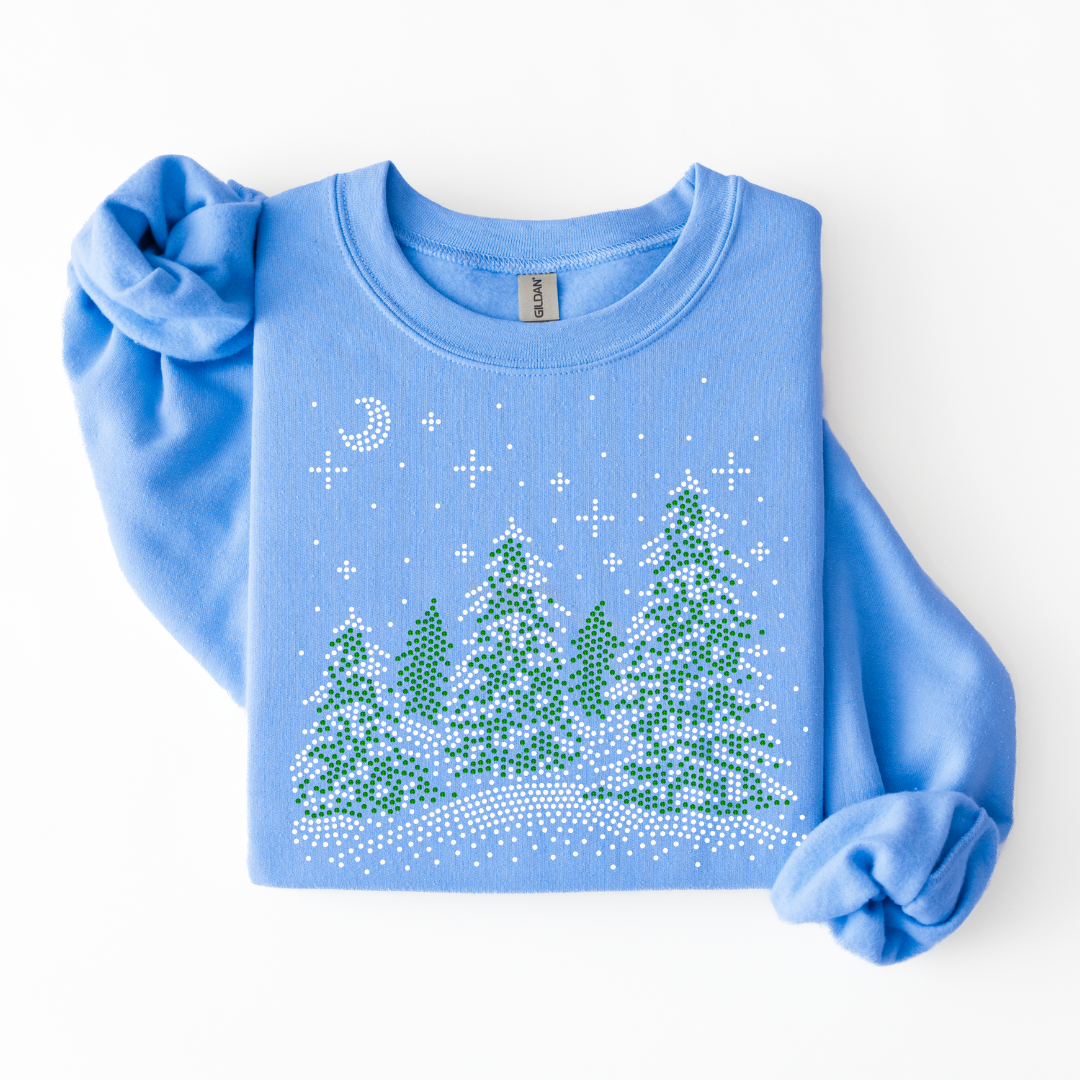 Snowy Christmas Trees SPANGLES TRANSFER