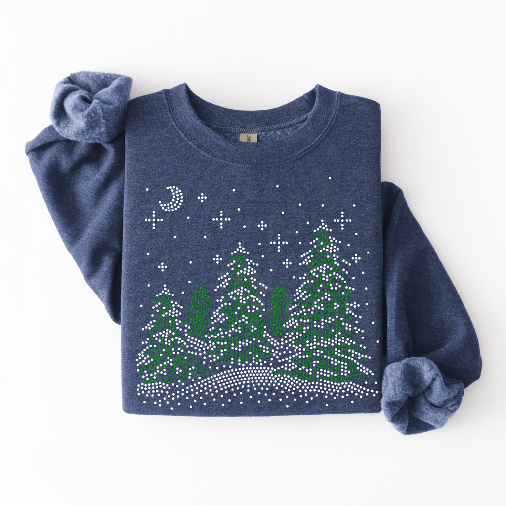Snowy Christmas Trees SPANGLES TRANSFER