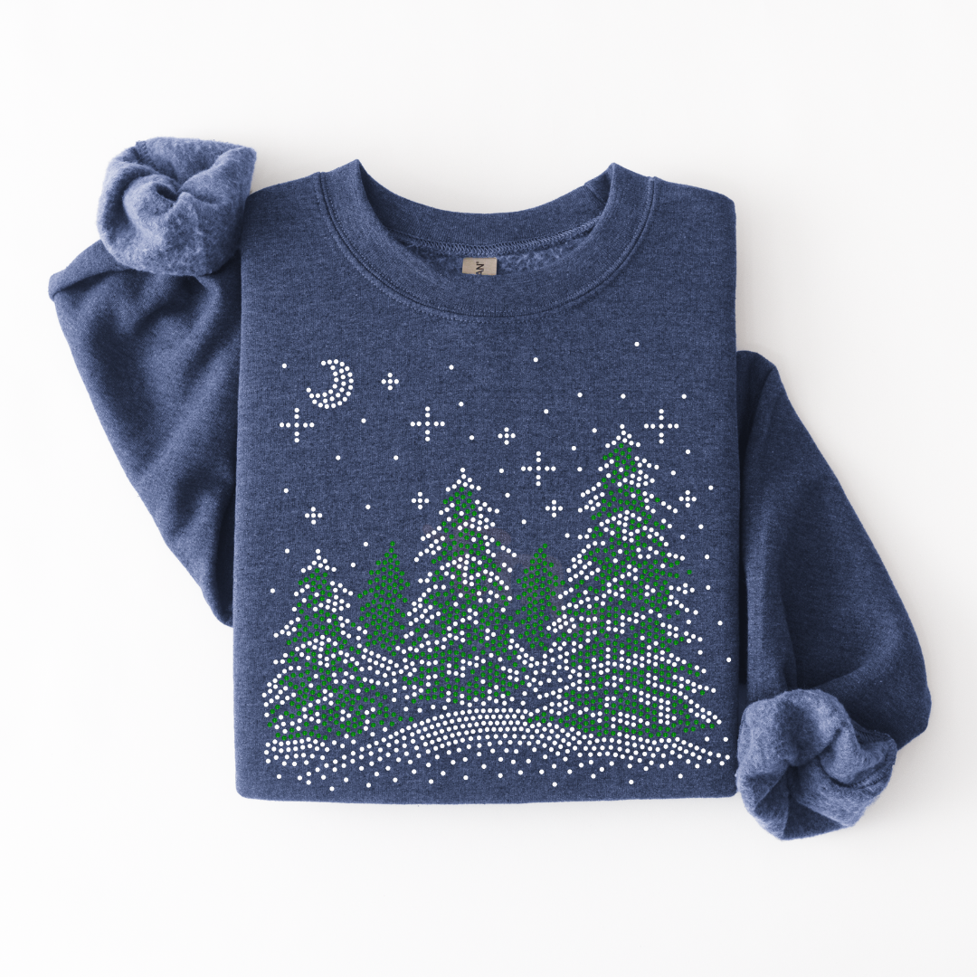 Snowy Christmas Trees SPANGLES TRANSFER