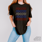Vintage Soccer Stacked SPANGLES TRANSFER