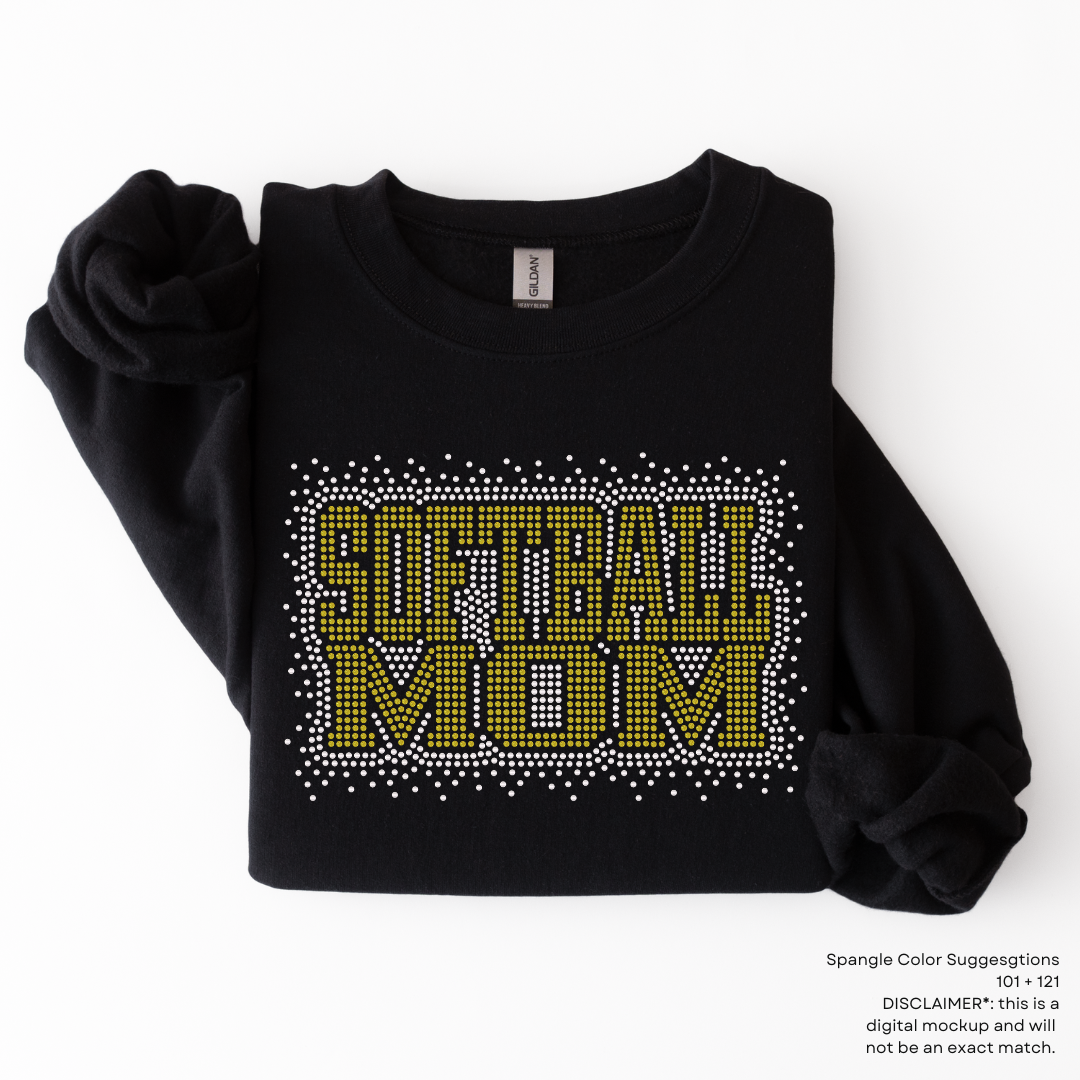 Softball Mom Scatter SPANGLES TRANSFER