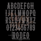 Semi Custom Spangle Transfer - Western Font