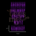 Semi Custom Spangle Transfer - Stacked Outline Varsity Font
