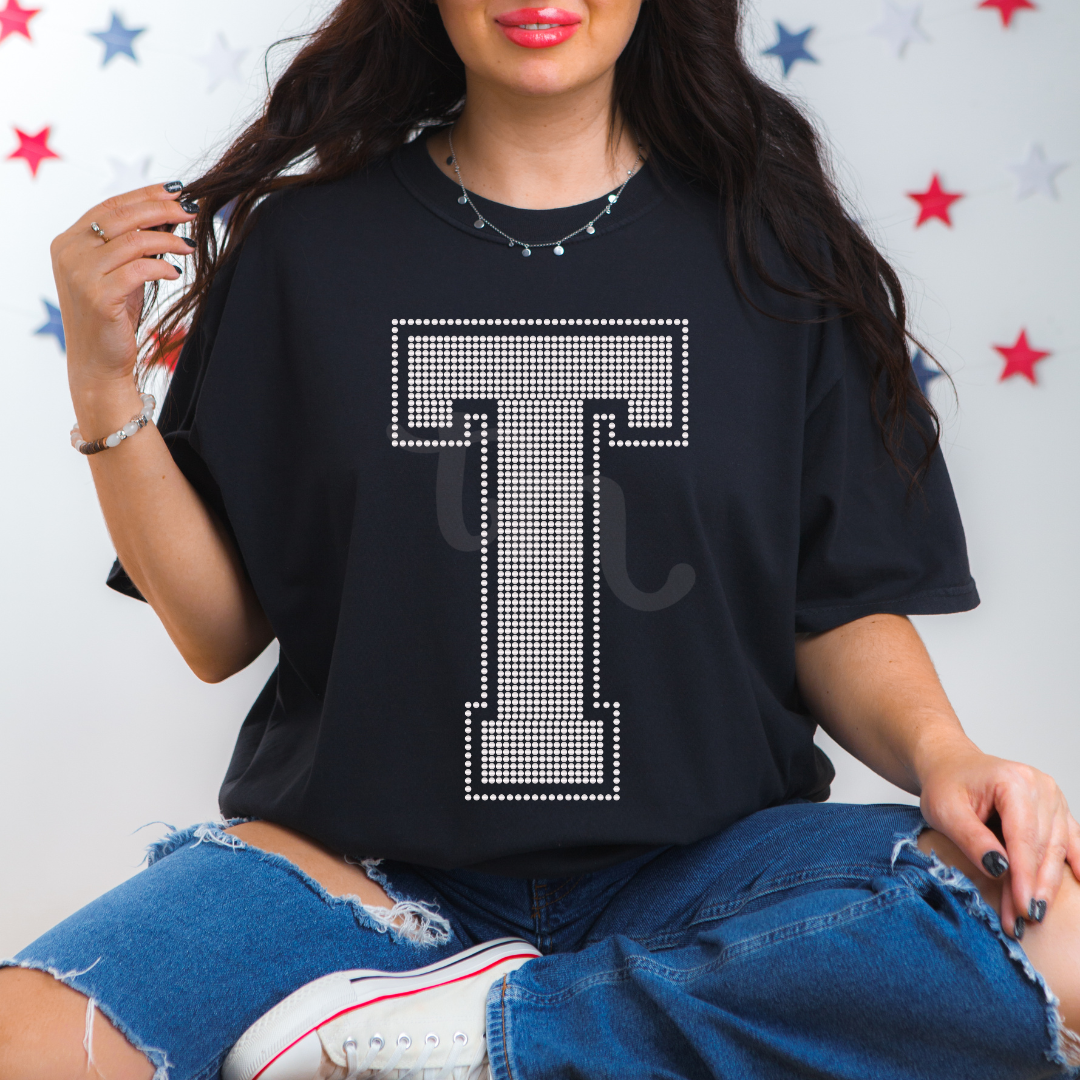 Custom SPANGLE Text SPANGLE Transfer - 11.5" BIG Letters- One Color