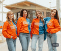 Ridgefield Blue Orange Split Rhinestone Crewneck
