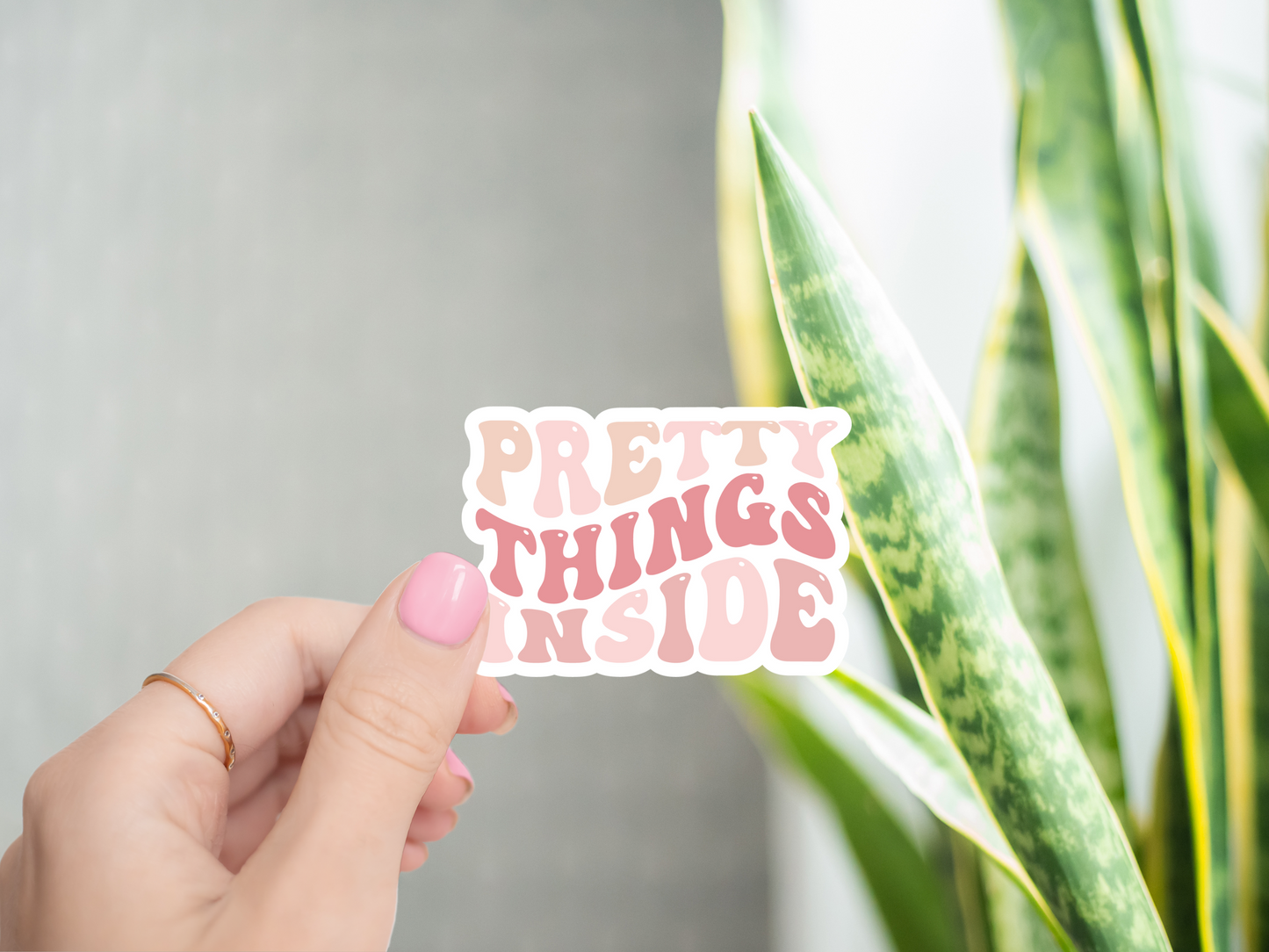 Pink Retro Packing Stickers