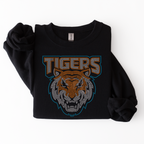 Tigers with Mascot and Outline SPANGLE TRANSER