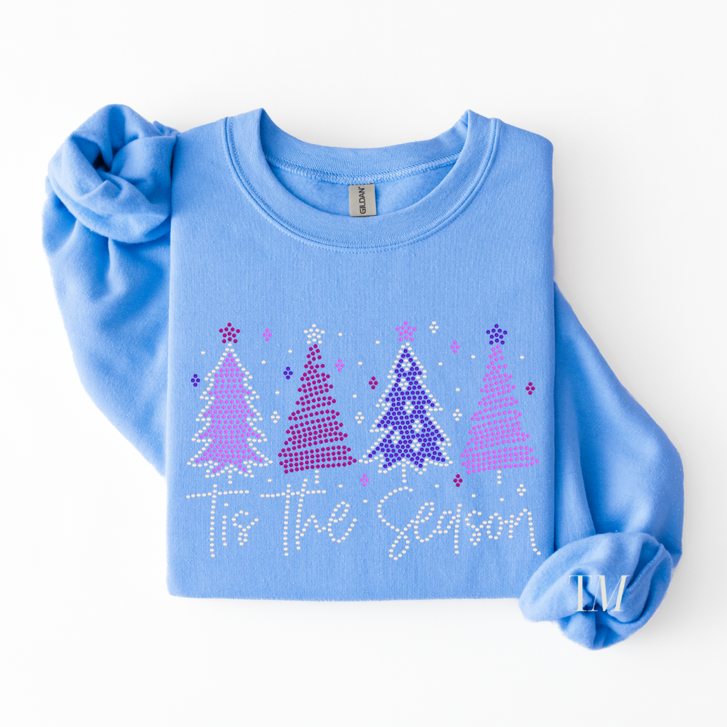 Tis the Season Christmas Trees SPANGLES TRANSFER