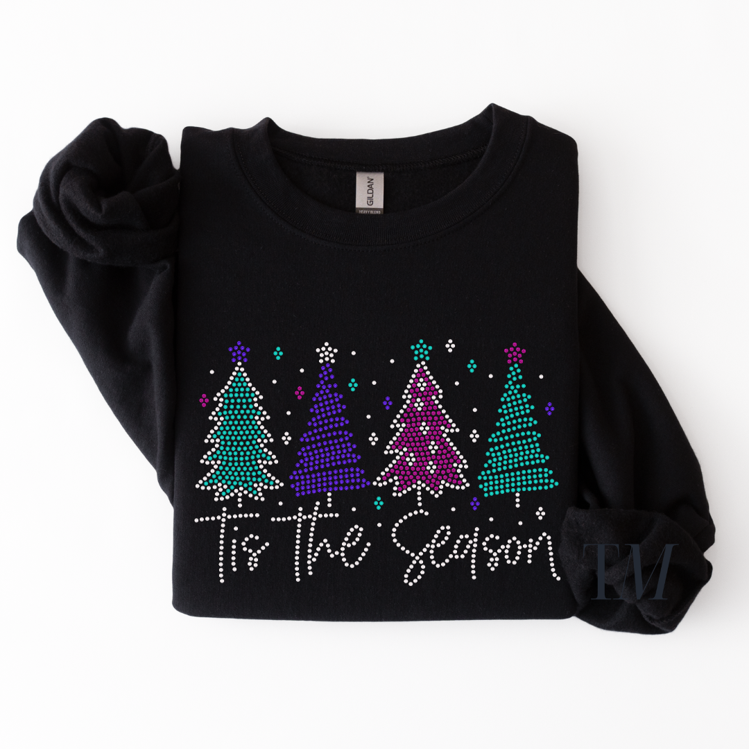 Tis the Season Christmas Trees SPANGLES TRANSFER