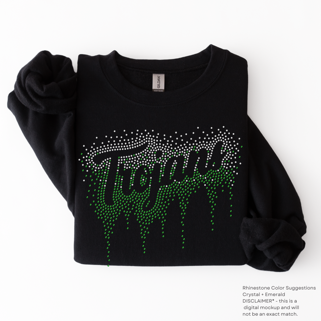 Trojans Ombre Drip RHINESTONE TRANSFER