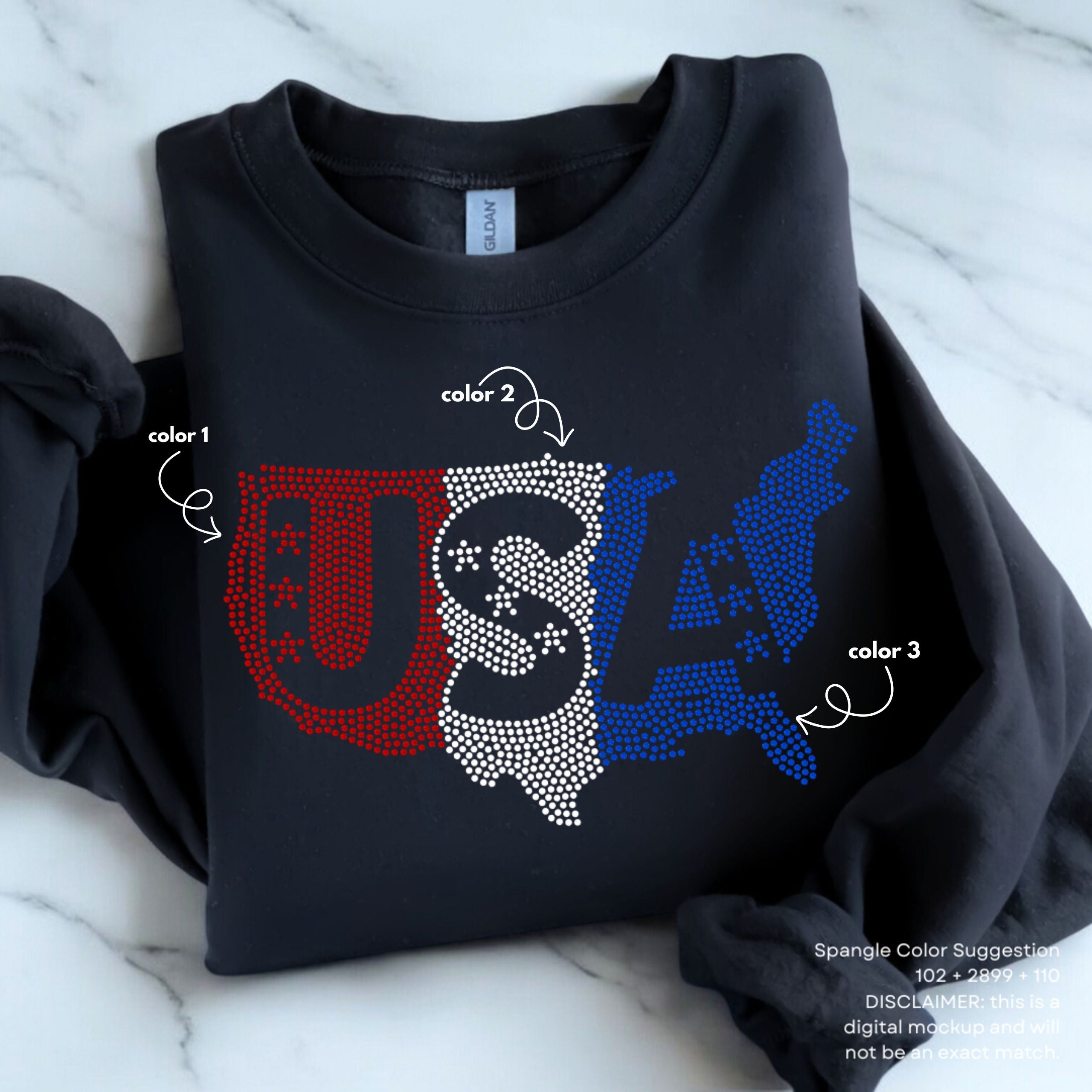 USA Map SPANGLE TRANSFER