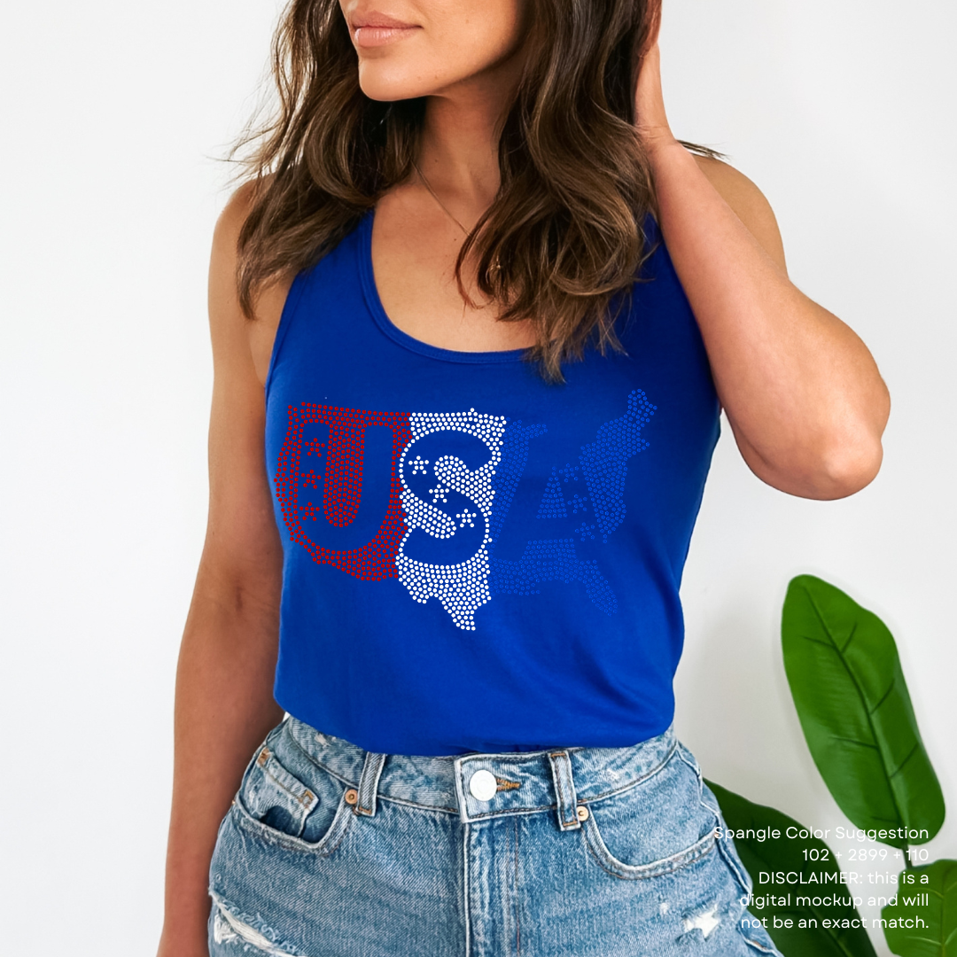 USA Map SPANGLE TRANSFER