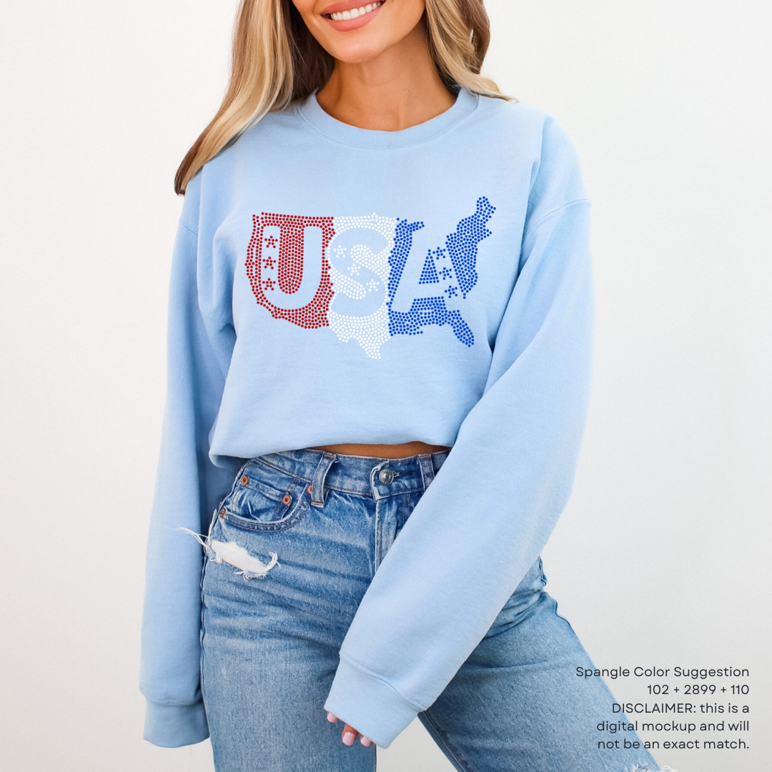 USA Map SPANGLE TRANSFER