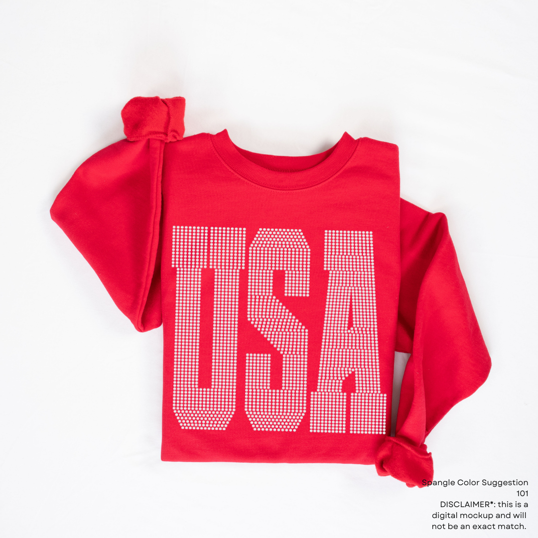 USA Oversized SPANGLE TRANSFER