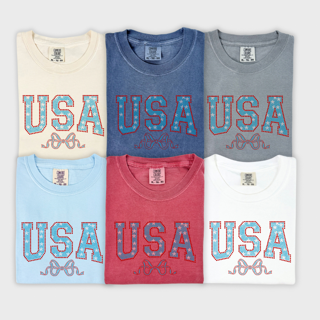 USA w/ Bow SPANGLE TRANSFER