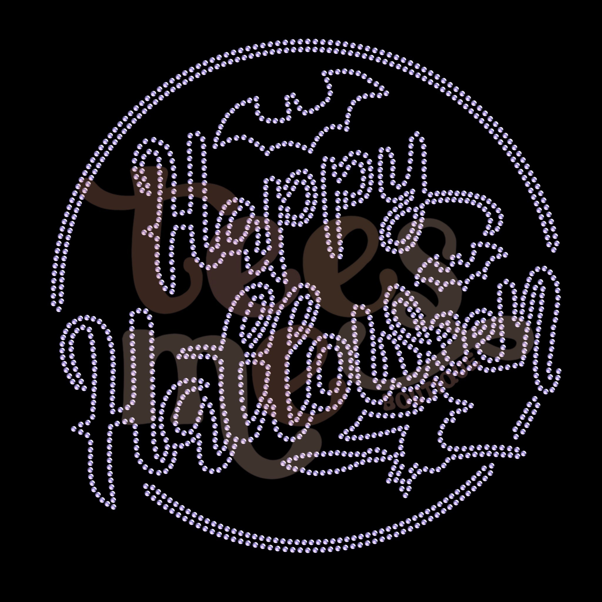 Happy Halloween RHINESTONE TRANSFER