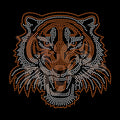 Tiger Head RHINESTONE TRANSFER
