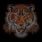 Tiger Head RHINESTONE TRANSFER