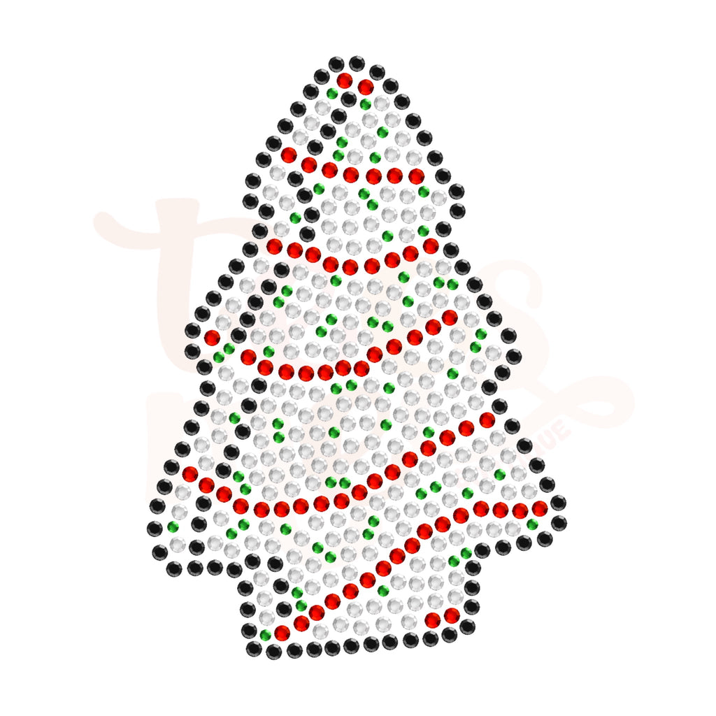 Christmas Tree Cake FULL SIZE SS20 RHINESTONE TRANSFER