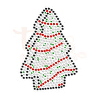 Christmas Tree Cake FULL SIZE SS20 RHINESTONE TRANSFER