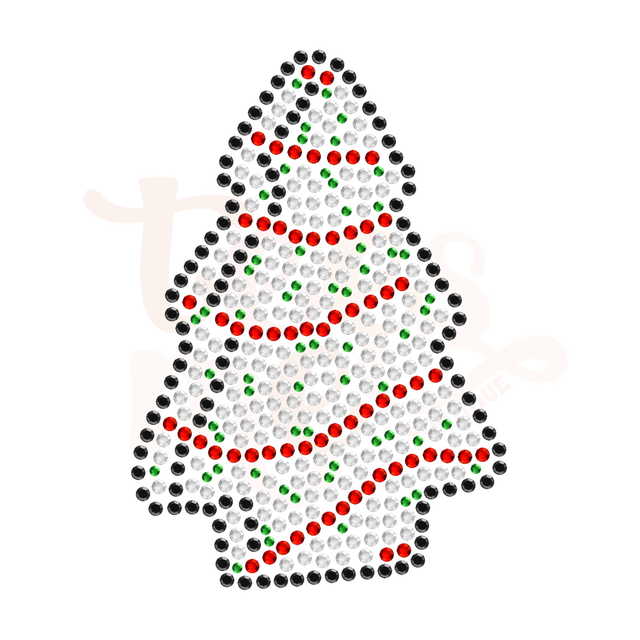 Christmas Tree Cake FULL SIZE SS20 RHINESTONE TRANSFER