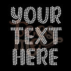 Custom Rhinestone Text CRYSTAL Rhinestone Transfer - Smile Font