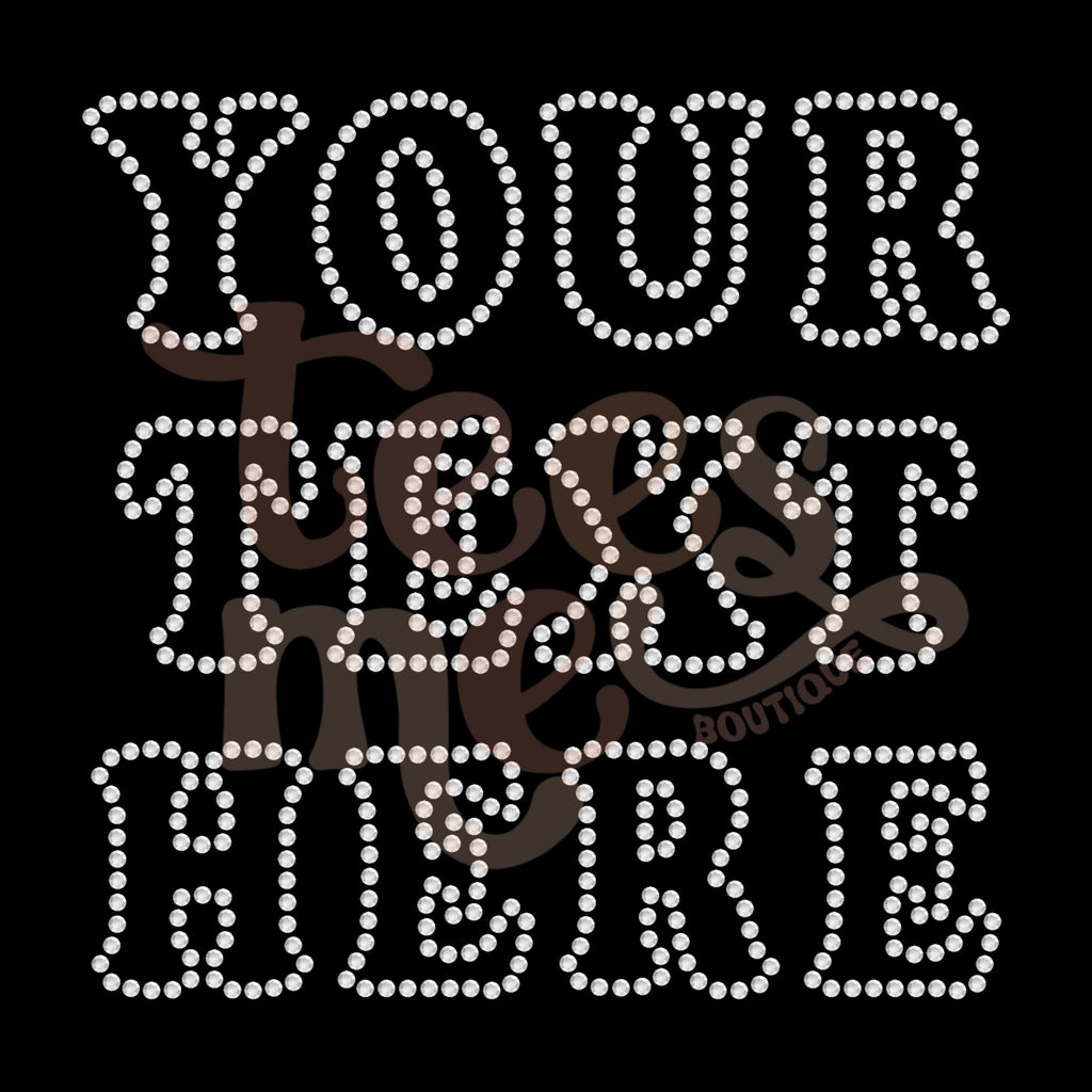 Custom Rhinestone Text CRYSTAL Rhinestone Transfer - SS10 Cheer Font