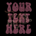 Custom Rhinestone Text COLORED Rhinestone Transfer - Retro Font