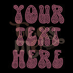Custom Rhinestone Text COLORED Rhinestone Transfer - Retro Font