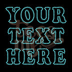 Custom Rhinestone Text COLORED Rhinestone Transfer - SS10 Cheer Font