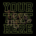 Semi Custom CRYSTAL Rhinestone Transfer - College Font - Outline
