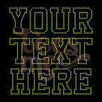 Semi Custom CRYSTAL Rhinestone Transfer - College Font - Outline