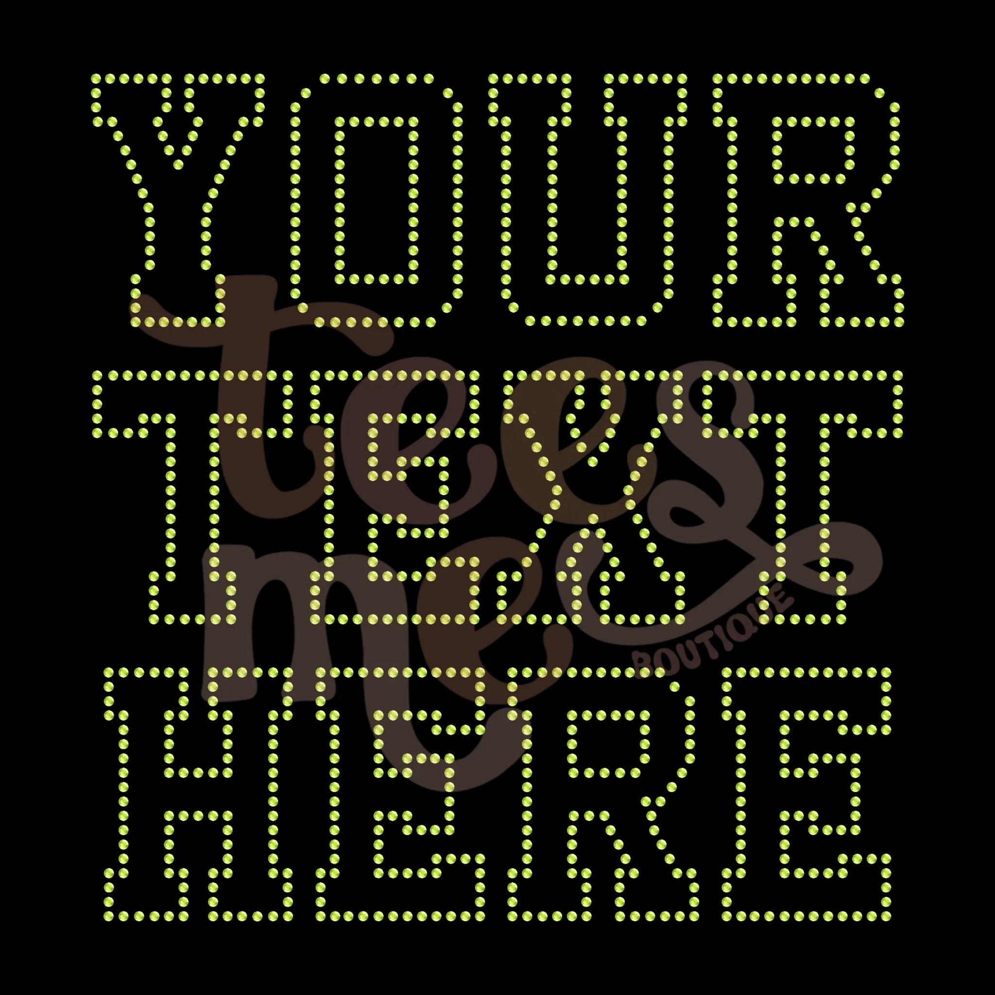 Semi Custom CRYSTAL Rhinestone Transfer - College Font - Outline