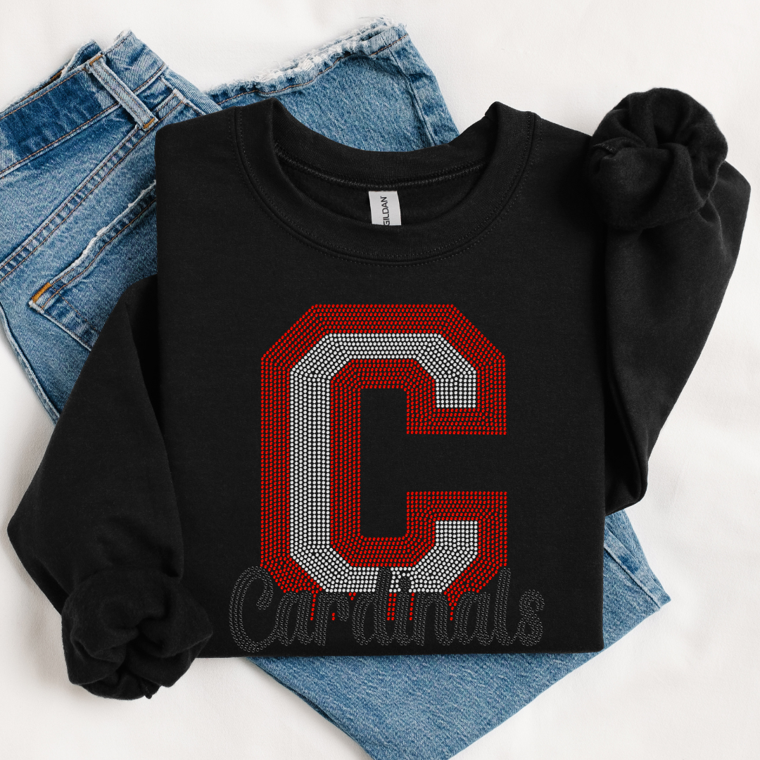 Varsity Cardinals C RHINESTONE TRANSFER