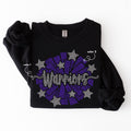 Warriors Cheer Pom SPANGLE TRANSFER