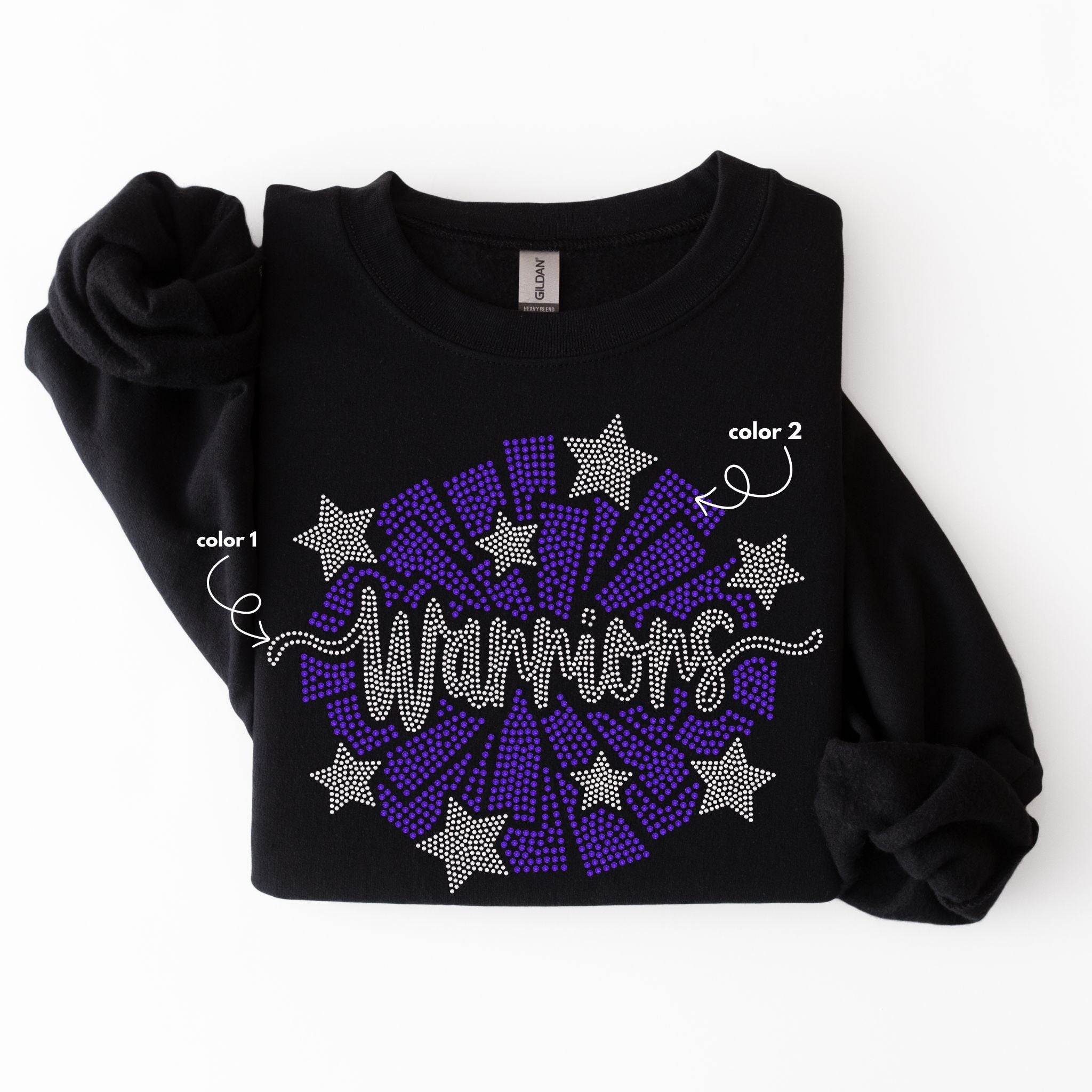 Warriors Cheer Pom SPANGLE TRANSFER