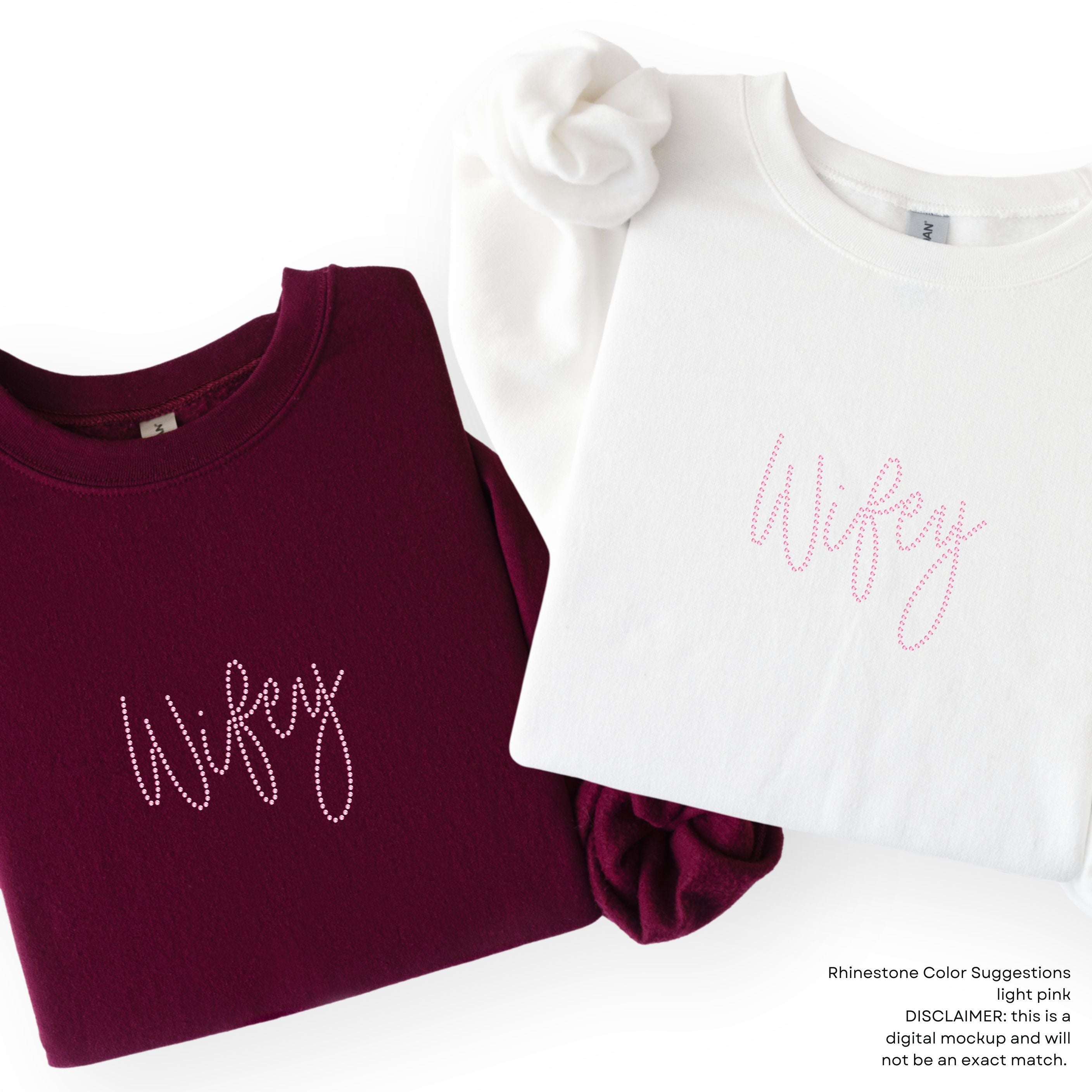 Wifey Handwritten Font RHINESTONE TRANSFER
