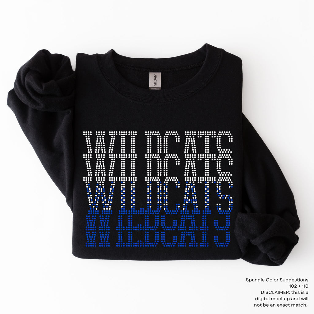Wildcats Stacked SPANGLE TRANSFER