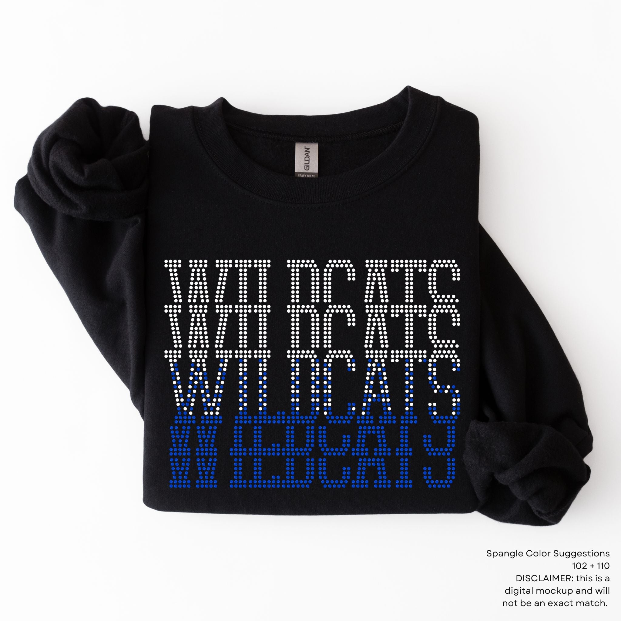Wildcats Stacked SPANGLE TRANSFER