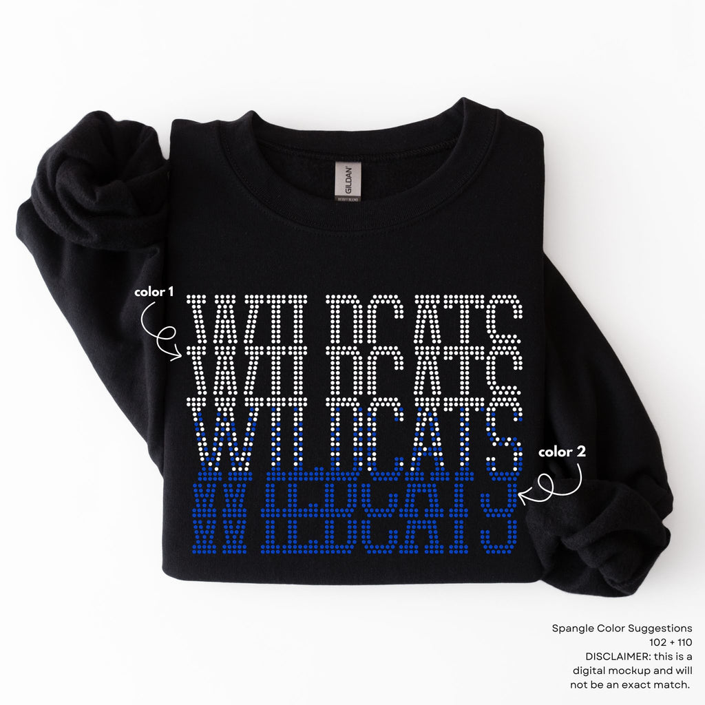 Wildcats Stacked SPANGLE TRANSFER
