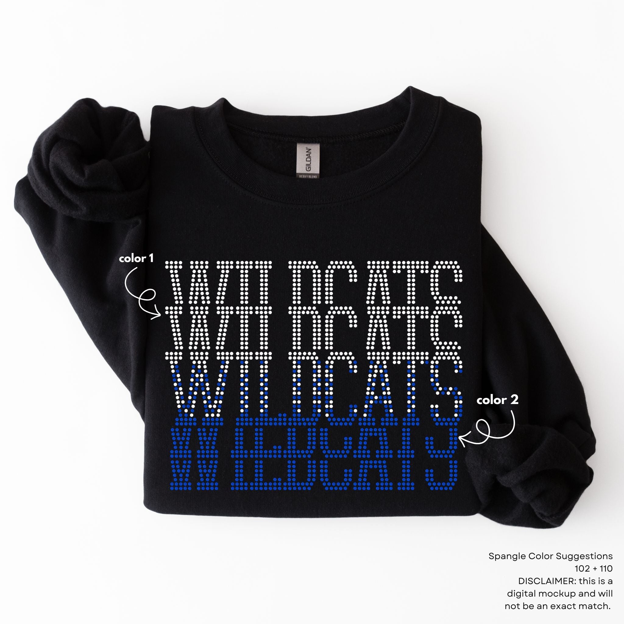 Wildcats Stacked SPANGLE TRANSFER