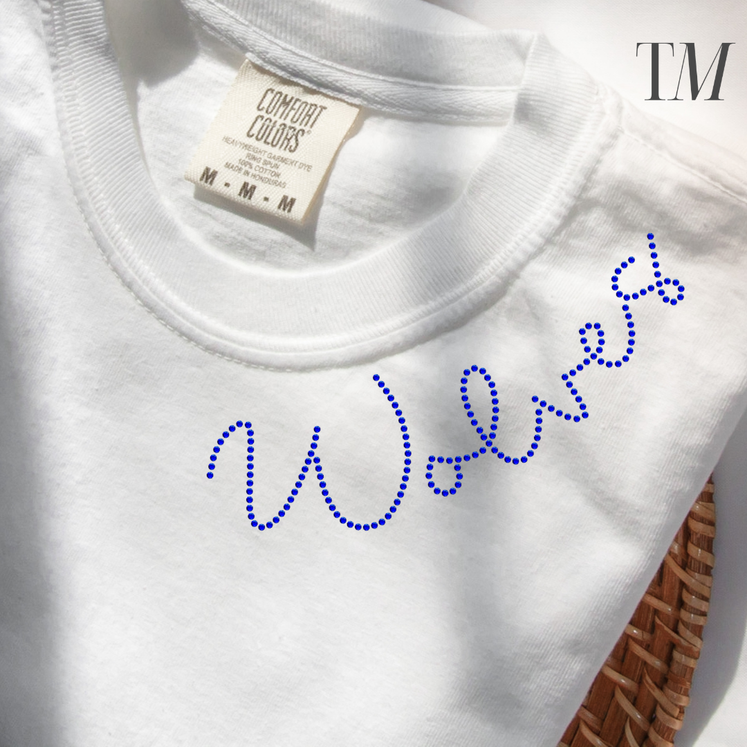 Wolves Collar SHEET OF FOUR RHINESTONE TRANSFER