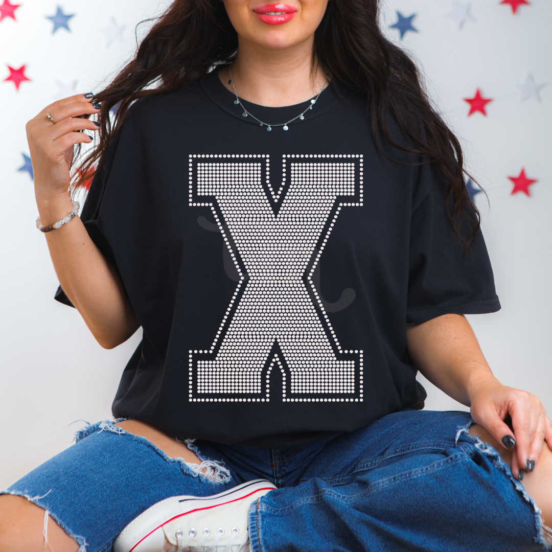 Custom SPANGLE Text SPANGLE Transfer - 11.5" BIG Letters- One Color