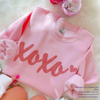 XOXO Script with Heart SPANGLE TRANSFER