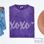 XOXO Script with Heart SPANGLE TRANSFER