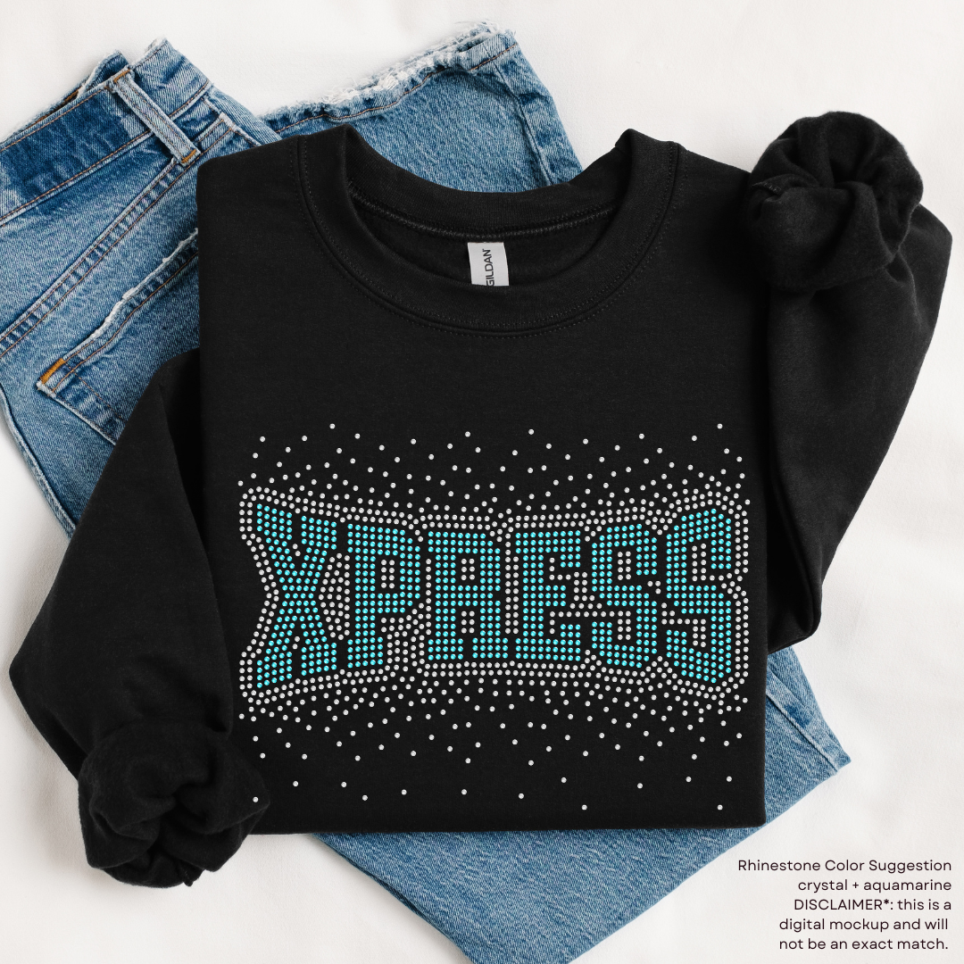 Xpress Arched Scatter RHINESTONE TRANSFER