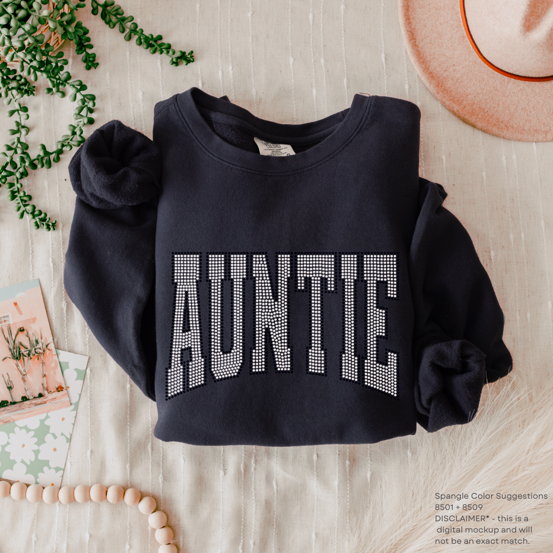 Auntie Curved SPANGLES TRANSFER