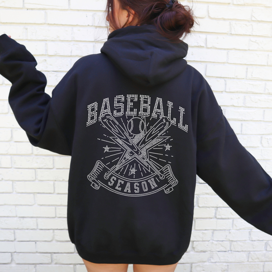 Baseball Season Burst RHINESTONE TRANSFER